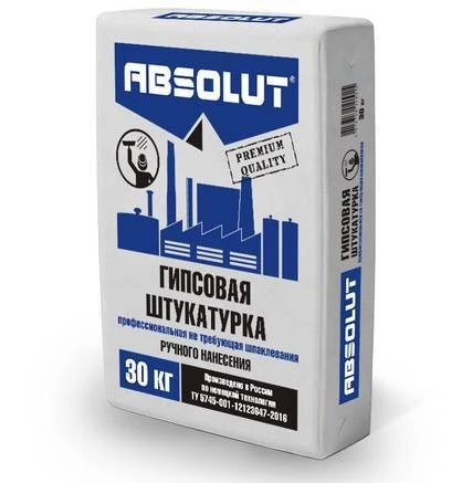 Фото Штукатурка Absolut Premium не требует шпаклевания гипсовая