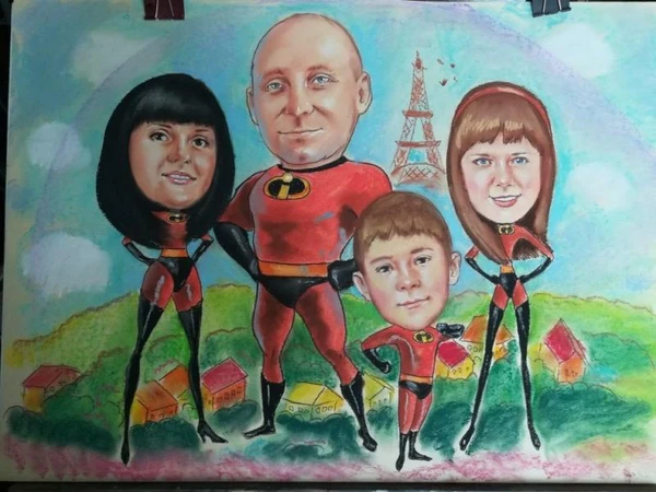 Фото Шаржист на свадьбу