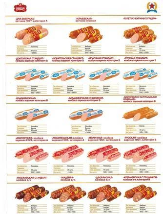 Фото Колбасы МПЗ Владимирский Стандарт