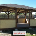 Фото №5 Беседки и навесы из дерева. Барбекю комплексы.