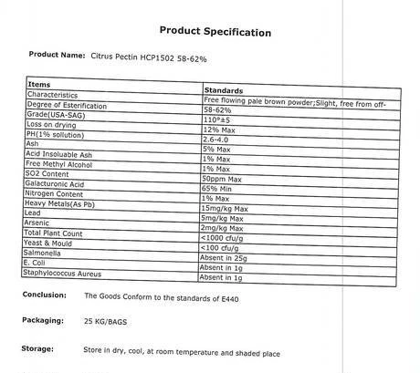 Фото Пектин HCP 1502 (Китай, Цитрусовый)