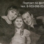 Фото №2 Портрет по фото, услуги художника 