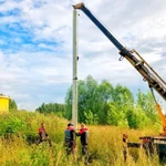 Фото №2 Установка опор и строительство ЛЭП