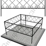 Оградка металлическая на кладбище №22 на заказ
