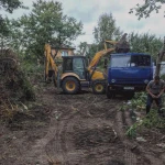 Расчистка участка под строительство