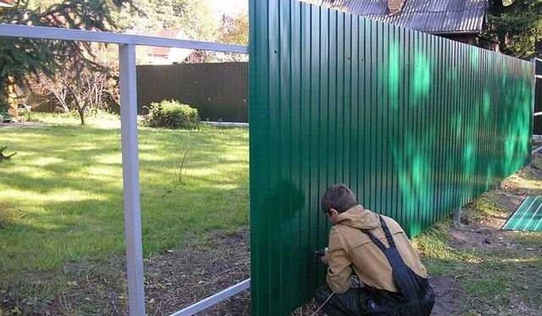 Фото Забор под ключ из Профнастила Рабица Штакетник