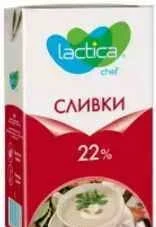 Фото Сливки ультрапастеризованные 22% 1 л. "Лактис"