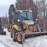 Экскаватор-погрузчик, уборка снега, ямобур, гидрок