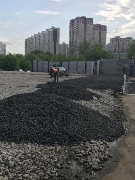 Фото Крошка Укладка асфальта 