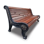 Фото №2 Скамейка чугунная «ПАТРИОТ» (1.2 м)