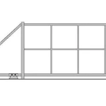Откатные ворота (откатной механизмм + рама ворот)
