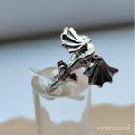 Фото №3 Кольцо серебряное Дракон с крыльями.