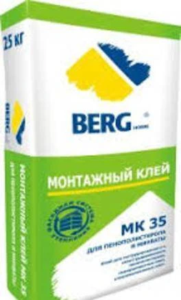 Фото Клей монтажный mk35 д/пенопол. и мин.ваты berghome 25кг