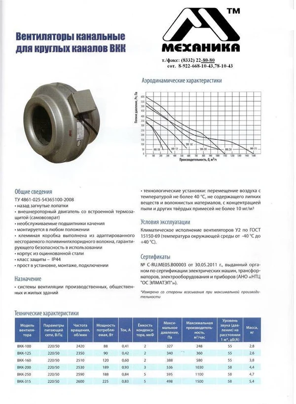 Фото Вентиляторы канальные ВКК
