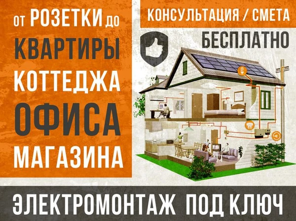 Фото Электромонтажные работы "ПОД КЛЮЧ"