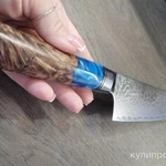 Фото №4 Кухонные ножи дамасской стали, набор из 8 ножей в комплекте с подставкой