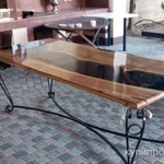 Фото №4 Столы из ценных пород дерева и эпоксидной смолы