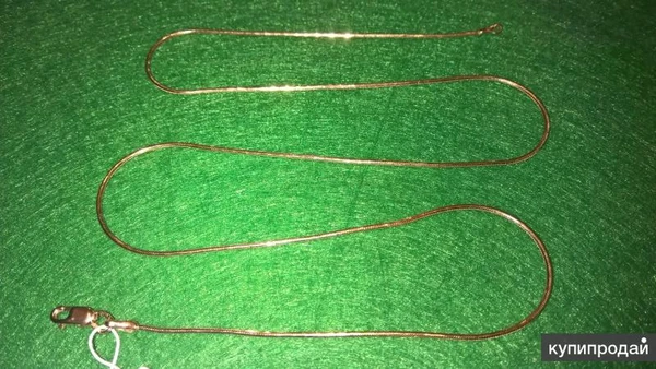 Фото Золотая цепь, цепочка, 585 проба, плетение ЖГУТИК. Длина 50см. НОВАЯ.