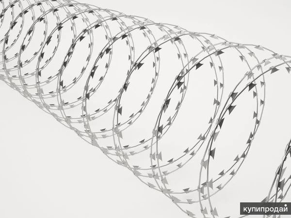 Фото Проволока колючая спиралевидная ОКС D_бухты= 300-1700 мм, L= 3-72 м