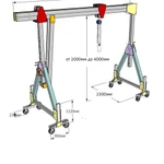 Фото №2 «МППУ-3000у» (Мобильное Подъёмно-перегрузочного устройства) кран козловой алюминиевый