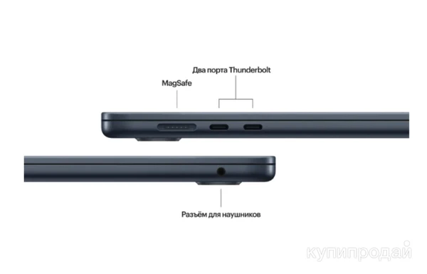 Фото Apple MacBook Air 13 Ноутбук 13,6", Apple M2 (8C CPU, 8C GPU), RAM 8 ГБ, SSD 256