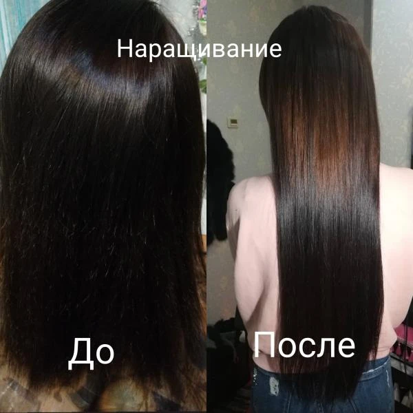 Фото Наращивание волос кератин ботокс