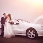 Белый Кабриолет на Свадьбу, Авто на Свадьбу, Свадебный автомобиль