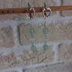 фото Чокер и серьги из флюорита и горного хрусталя