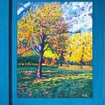 фото Картина маслом «Мелодия осени» для подарка тем, кто любит осень