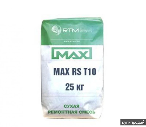 Фото Смесь ремонтная MAX-RS-T10 безусадочная быстротвердеющая тиксотропная