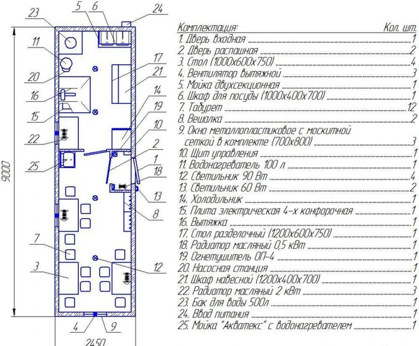 Фото Вагон-дом "Domus" 9м Столовая-кухня на 12 чел