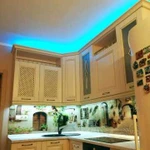 Светодиодное освещение кухни шкаф лента