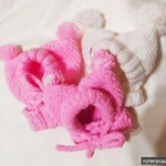 Фото №6 Вязаные шапочки для Ваших любимцев.