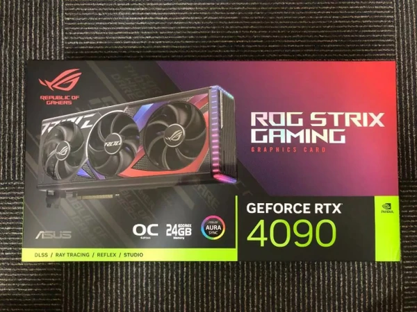 Фото Видеокарта ASUS ROG Strix NVIDIA GeForce RTX 4090 24GB GDDR6X для игр