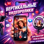 фото Ролики для соцсетей/Рилс/ Shorts/ TikTok/ Подкасты