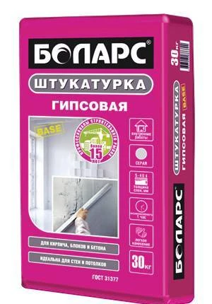 Фото Штукатурка гипсовая BASE Боларс (30 кг)