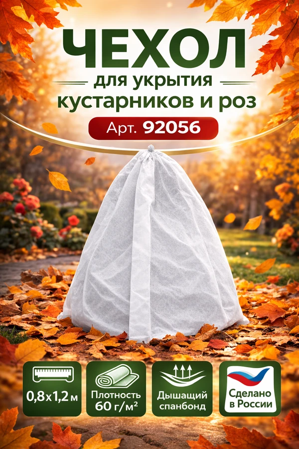 Фото Чехол для укрытия кустарников Спанбонд, 0.8x1.2 м, 60 г-кв.м