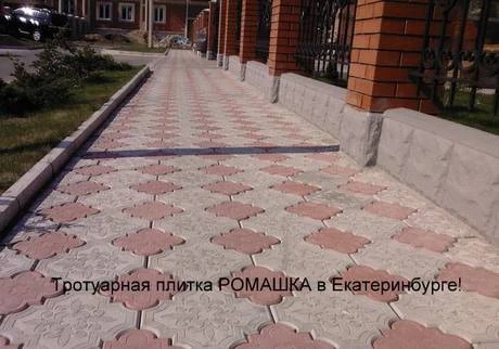 Фото Плитка тротуарная ромашка