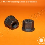 фото Гайка с буртиком гост 8918-69, 15073-75, 12462-67, 14546-69, 14547-69, 14545-69, 15731-70