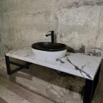 Фото №2 Столешница под раковину в стиле лофт в ванную