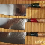 Фото №8 Кухонные ножи дамасской стали, набор из 8 ножей в комплекте с подставкой