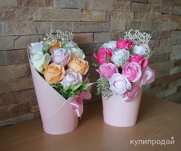 Фото Композиции и букеты из мыльных роз.