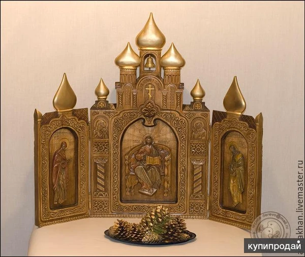 Фото Резная церковная утварь.