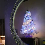 Фото №4 Большое круглое зеркало в раме серебро с патиной Д=140см