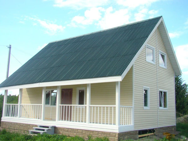 Фото Обшивка сайдингом дома, отделка имитацией бруса и бревна