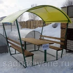 Фото №5 Беседки из металла разные, мангалы, лавочки - качели
