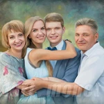 Фото №3 Портрет по фото на холсте. 