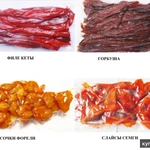 фото Сушеные морепродукты, вяленая, сушеная рыба, рыбные снеки,закуски к пиву оптом