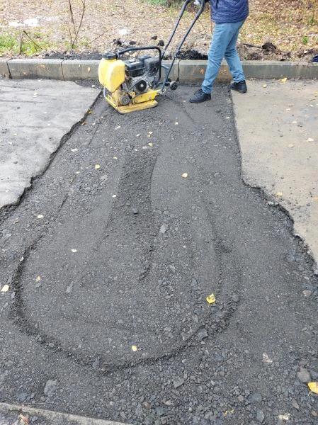 Фото Укладка асфальта и крошка благоустройству