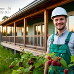 Фото №3 Пристройка деревянной веранды к дачному домику